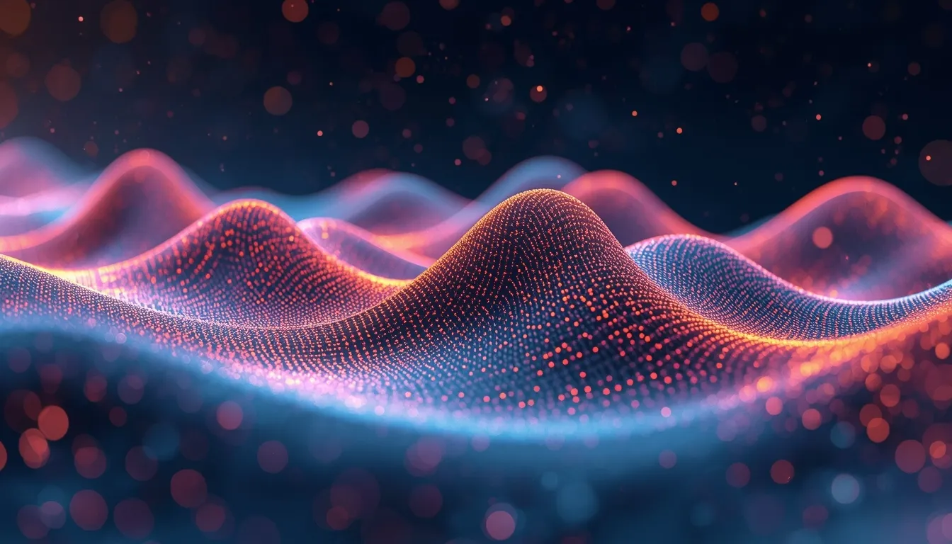 Abstract representation of attention cycles showing wave patterns